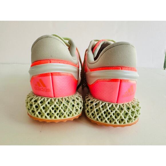 Adidas Men's 4D Runner 1.0 White Signal Coral Green Size 8 Knit Trainers Fashion - Picture 7 of 11